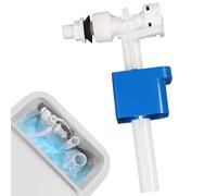 Válvula de llenado de cisterna universal G3/8 y G1/2 - Válvula de latón para ahorro de agua, repuesto para cisternas, válvula de admisión universal con flotador (azul) - duradera