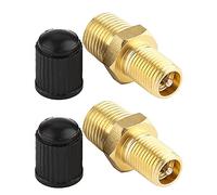 Válvula de Llenado de Tanque de Aire de Latón 1/8"" NPT - 2 Piezas, Válvula de Compresor de Aire