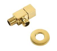 Válvula de llenado G1/2 pulgada, adaptador de grifo de latón, accesorio for grifo de ducha de baño, desviador de agua de 3 vías, negro, plateado y dorado.(Gold)