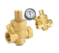 Válvula de mantenimiento reductora de presión de latón, regulador DN15/DN20/DN25/DN32, válvula de seguridad ajustable, G 1/2 ", 3/4", 1 ", 2", 1 Uds.(1-1/2",Without Gauge)