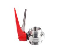 Válvula de mariposa de acero inoxidable sanitario 304 de 1-3/4", rosca T, diámetro exterior de 59,5 mm, con manija multiposición