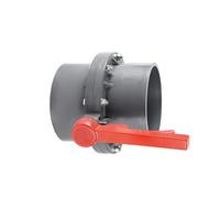 Válvula De Mariposa De PVC De 90mm, 110mm, 125mm, 160mm Y 200mm, Conexión Soldada Por Encastre, Mango De Plástico/galvanizado, For Un Control Eficiente Del Agua De Riego.(Plastic handle,125mm)