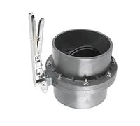 Válvula De Mariposa De PVC De 90mm, 110mm, 125mm, 160mm Y 200mm, Conexión Soldada Por Encastre, Mango De Plástico/galvanizado, For Un Control Eficiente Del Agua De Riego.(Galvanized handle,125mm)