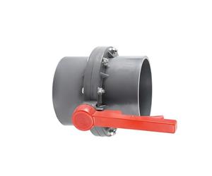 Válvula De Mariposa De PVC De 90mm, 110mm, 125mm, 160mm Y 200mm, Conexión Soldada Por Encastre, Mango De Plástico/galvanizado, For Un Control Eficiente Del Agua De Riego.(Plastic handle,125mm)