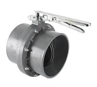 Válvula De Mariposa De PVC, Tipo Soldadura Por Encastre, 90mm, 110mm, 125mm, 160mm Y 200mm, Con Palanca Manual Y Diseño Monobloque For Sistemas De Riego.(Galvanized handle,125mm)