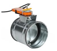 Válvula de mariposa DN80 de acero galvanizado, sellada con actuador Belimo LM230A, Plateado, AKDL-200-CM230-1-L 1.5W