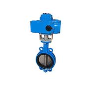 Válvula de mariposa eléctrica con clip D971X-16Q, hierro fundido, ajuste del interruptor, 4-20 mA, sello suave goma, for agua, 2 vías, DN50 DN65