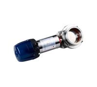 Válvula de mariposa neumática de 4" de acero inoxidable 316, con abrazadera de diámetro exterior de 119 mm, actuador de interruptor inteligente de simple efecto.