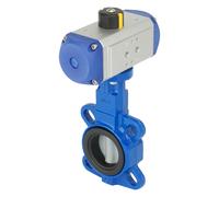 Válvula de mariposa neumática wafer DN80 (3 pulgadas) GGG40-Acero inoxidable-NBR Doble efecto - BFLW
