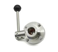 Válvula de mariposa sanitaria de vacío de acero inoxidable 304, controlador de flujo de corte, KF16, KF25, KF40 y KF50(KF-16)