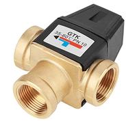 Válvula de mezcla termostática, Válvula de mezcla termostática de latón con rosca hembra de 3 vías DN20 caliente para calentador de agua solar Funcional de latón plástico