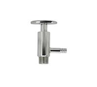 Válvula de muestreo 3/4 ", rosca macho OD 25mm, sellado silicona, acero inoxidable 304
