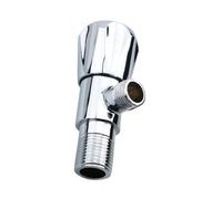 Válvula de parada angular de latón for baño, válvulas de llenado de agua fría y caliente cromadas for inodoro de cocina, 1/2 'macho * 3/8' macho, 1 ud.