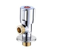 Válvula de parada ángulo 2 uds, válvula agua fría y caliente, grifo for baño, cocina, lavabo, 1/2 Para BañO(Red)