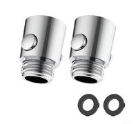 Válvula de parada de agua de ducha, válvula de control de flujo tipo émbolo ABS para sistemas de ducha de baño, fácil instalación sin herramientas, 38 x 28 mm (paquete de 2)