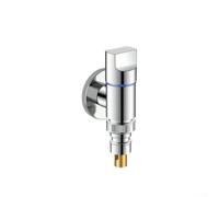 Válvula de parada de agua para lavadora, construcción de acero inoxidable con mango giratorio suave, tamaño de rosca G1/2 (plata)