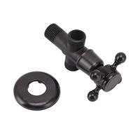 Válvula de parada de ángulo Válvula de parada de agua con mango cruzado de cobre retro para baño, inodoro, grifo de cocina, material de cobre duradero, fácil instalación, diseño a