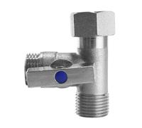 Válvula de parada genérica de 1/2 pulgada de rosca de agua, válvula divisoria de agua para inodoro y sistema de lavavajillas, tubo de conector de grifo