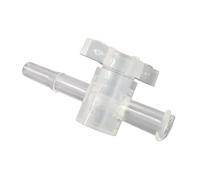 Válvula de paso de dos vías, Paquete de 20 válvulas llave paso 2 vías hembra a maquinaria laboratorio PP multicolor con púas(Clear)