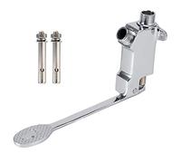 Válvula de pedal de pie con rosca G1/2, montada en el suelo y de cobre; válvula de control para grifo accionada por el pie; válvula de pie única giratoria 360° con chapado en