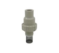 Valvula de pie pvc 20 25 32 40 50 63mm valvula antirretorno bola con filtro valvula retencion aspiracion agua piscina pozo bomba (Diámetro Interno 40mm)