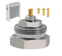 Válvula de radiador | Adaptador de conector termostático de metal, válvulas de radiador de control de temperatura, para casa, apartamento, oficina, dormitorio, interior, sala de estar, escuela