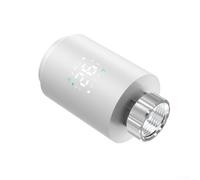 Válvula de radiador inteligente programable para tuya y control de calefacción, compatible con válvula termostática de horario semanal, función de modo festivo (blanco)