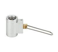 Válvula de recarga del tanque de gasolina para exteriores, aleación de aluminio, esmerilado, duradero, junta de llenado mutuo para acampar, senderismo, picnics, plateado, liviano,