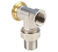 Válvula de regulación termostática de ángulo de latón DN15 DN20, M30x1. Reemplazo de rosca para radiador de calefacción, cuerpo de válvula de control autorregulable sin cabeza (DN15)
