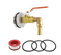 Válvula de repuesto de grifo de acero inoxidable de 200 L, grifo de salida de tambor de aceite, accesorio de espiga de tambor industrial con anillos de sellado y cinta para patio y uso al aire libre