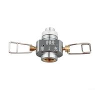 Válvula de repuesto de recipiente de gas de aleación de aluminio con alivio de presión para estufa de camping, adaptador de combustible al aire libre para transferencia segura, gris, 4,5 x 2 x 3,7 cm