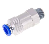 Válvula de retención a presión de 10 mm y R3/8'' macho de aluminio con rosca de 0,2-10 bares (3-145 psi) - Manguera