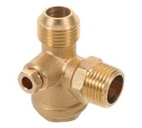 Válvula de Retención Antirretorno de Cobre Dorado 1/2 Pulgada | Rosca Interna 1/2, Diseño Núcleo de Bloqueo y Tornillo, para Líneas de Aire y Talleres