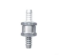 Válvula de retención antirretorno para sistemas de tuberías de combustible, aire, agua, flujo de 6 mm, 8 mm, 10 mm, 12 mm, válvula de manguera en línea de aleación de aluminio para carburador (10 mm)