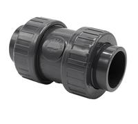 Válvula de retención cónica PVC-U accionada por resorte I 50mm I 1 1/2 pulgadas I Conexión por encolado I 16 bar de presión de trabajo I para la construcción de piscinas y estanques I bm085