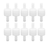 Válvula de retención de 10 Piezas PE Bomba de Aire de Acuario de una Sola vía Válvula antirretorno para la Industria química Válvula de Fluido de Agua Duradera de Alto Rendimiento (6mm Blanca)
