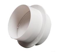 Válvula de retención de 160 mm, válvula antirretorno de conducto de flujo de aire redondo para tubería de PVC, amortiguador de corriente de ventilación ABS para sistemas de ventilador HVAC, blanco