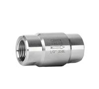 Válvula de retención de acero inoxidable 304/316, rosca hembra BSPP, unidireccional, sin retorno, 1/8", 1/4", 3/8", 1/2", 3/4", 1/2", 600 psi(BSPP 3I4,316 SS)