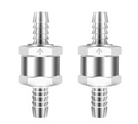 Válvula de Retención de Combustible 2pcs Válvula de No Retorno de Combustible de Aluminio Aleación para Automóvil, Barco, Helicóptero (8mm)