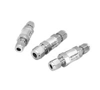 Válvula de retención de compresión unidireccional, antirretorno, en línea, de acero inoxidable 304 y 316, for tubos de 3/6/8/10/12-20 mm (diámetro exterior: 1/8", 1/4", 3/8" y 1/2").(10mm,SS304)