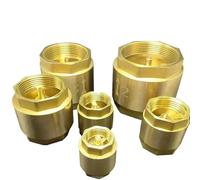 Válvula de retención de latón con rosca hembra y resorte en línea de 1/2, 3/4, 1/2, 1-1/2, 1-3/4, DN15, DN20, DN25, 1 unidad(2")