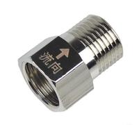 Válvula de retención de latón de rosca macho y hembra de 1/2 pulgada de 1 vía para tanque de agua, calentador o tubería de baño, diseño antireflujo y fácil de instalar