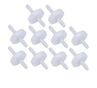 Válvula de retención de Munefe Barb, válvula de parada de agua de plástico diafragma de un solo camino, manguera de barbra en línea sin retorno para peces (10 piezas) (3 mm translúcido)