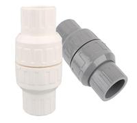 Válvula de retención de PVC de 20/25/32/40/50 mm for tuberías de agua, válvula antirretorno for riego de acuarios y jardines.(32mm(With Spring),Grey)