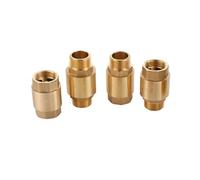 Válvula de retención de resorte en línea de latón con rosca hembra/macho BSPP de 1/2", 3/4", 1", 1-1/4", 1-1/2" y 2".(Female to Female 1-1/2")