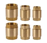 Válvula de retención de resorte en línea, rosca hembra NPT de latón de 1/2" y 3/4" con flotador de control de agua, unidireccional, antirreflujo, 1 unidad(1I2 inch)