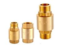 Válvula de retención de resorte vertical de latón con rosca hembra BSP de 1/2" a hembra, válvula antirretorno unidireccional, 1 unidad
