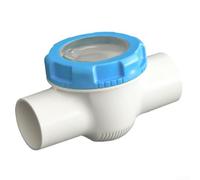 Válvula de retención de seguridad de piscina de 2 pulgadas con tapa transparente para prevención de reflujo y evaluación visual de movimiento de agua en líneas de PVC