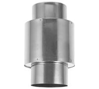 Válvula de Retención de Ventilación de Acero Inoxidable Plata | Chimenea y Calentador de Agua a Gas, Superficie Lisa, Evita Retorno de Flujo, Instalación Sencilla