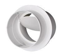 Válvula de retención de ventilación redonda de PVC, amortiguador de retroceso sin retorno de 100mm para baño, cocina, conducto de escape, ventilador, sistema HVAC blanco 200mm